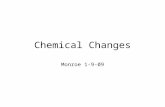 Chemical Changes Monroe 1-9-09. What are the parts to a chemical formula? Coefficient Atoms Subscripts.