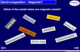 © Boardworks Ltd 2003 Electromagnetism : Magnetic? Which of the metals below are magnetic metals? Aluminium(Al) Silver (Ag) Iron (Fe) Gold (Au) Nickel.