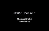 LIS618 lecture 5 Thomas Krichel 2004-03-06. structure Google “theory”, mainly page rank Google query language Google special services and features –Images.