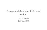 Diseases of the musculoskeletal system D S Oâ€™Briain February 2009