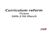 Curriculum reform Tirana 16th-17th March. A bit about ESIB ESIB-the National Unions of students in Europe is an umbrella organization representing over.