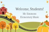 Welcome, Students! Mr. Simmons Elementary Music. Summer at the Beach.
