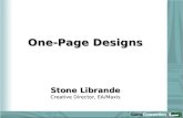 One-Page Designs Stone Librande Creative Director, EA/Maxis.