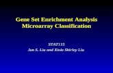 Gene Set Enrichment Analysis Microarray Classification STAT115 Jun S. Liu and Xiole Shirley Liu.
