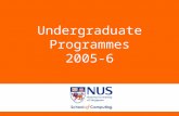 Undergraduate Programmes 2005-6. 2 Student population · 1800 undergraduate students · > 500 graduate students About SoC  Established, 1976 Department.