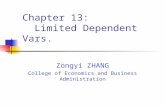 Chapter 13: Limited Dependent Vars. Zongyi ZHANG College of Economics and Business Administration.
