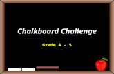 Chalkboard Challenge Grade 4 - 5 StudentsTeachers Game BoardNounsPronounsVerbsCapitalizationPunctuation 100 200 300 400 500 Let’s Play Final Challenge.