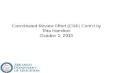 Coordinated Review Effort (CRE) Cont’d by Rita Hamilton October 1, 2015.