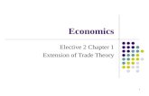 Economics Elective 2 Chapter 1 Extension of Trade Theory 1.