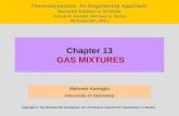 Chapter 13 GAS MIXTURES Mehmet Kanoglu University of Gaziantep Copyright © The McGraw-Hill Companies, Inc. Permission required for reproduction or display.