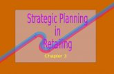 Chapter 3. Show Value of Strategic Planning Explain Steps in Strategic Planning Examine Controllable and Uncontrollable Elements of Retail Strategy Present.