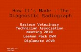 Www.upei.ca/~vetrad How It’s Made : The Diagnostic Radiograph Eastern Veterinary Technician Association meeting 2010 LeeAnn Pack DVM Diplomate ACVR.