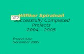 Hilfiker Spiralnail Successfully Completed Projects 2004 – 2005 Enayat Aziz December 2005.