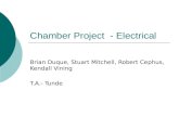 Chamber Project - Electrical Brian Duque, Stuart Mitchell, Robert Cephus, Kendall Vining T.A.- Tunde.