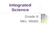 Integrated Science Grade 8 Mrs. Webb Branches of Sciences Social Science Natural Science.