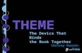 THEME The Device That Binds the Book Together Christy Rausin-Rost.