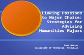 Linking Passions to Major Choice: Strategies for Advising Humanities Majors Luke Garton University of Tennessee, Knoxville.