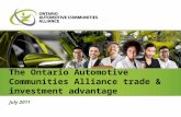 The Ontario Automotive Communities Alliance trade & investment advantage July 2011.
