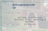 Entrepreneurship Writing an Effective Business Plan: Crafting a Roadmap to Success Ch. 7.