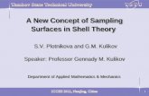 1 A New Concept of Sampling Surfaces in Shell Theory S.V. Plotnikova and G.M. Kulikov Speaker: Professor Gennady M. Kulikov Department of Applied Mathematics.