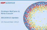 Graham McCann & Nina Couzin 2012/2013 Update 15 November 2012.