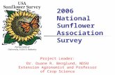 2006 National Sunflower Association Survey Project Leader: Dr. Duane R. Berglund, NDSU Extension Agronomist and Professor of Crop Science.