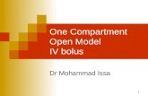 1 One Compartment Open Model IV bolus Dr Mohammad Issa.