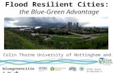 Flood Resilient Cities: the Blue-Green Advantage Colin ThorneUniversity of Nottingham and KCB/ESA bluegreencities.ac.uk EPSRC Grant EP/K013661/1.