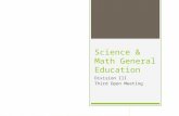 Science & Math General Education Division III Third Open Meeting.
