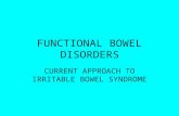 FUNCTIONAL BOWEL DISORDERS CURRENT APPROACH TO IRRITABLE BOWEL SYNDROME