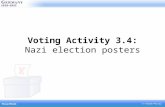 Voting Activity 3.4: Nazi election posters. Study this source carefully and consider… Who the source was aimed at What the message is Whether you think.