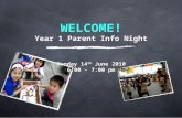 WELCOME! Year 1 Parent Info Night Monday 14 th June 2010 6:00 - 7:00 pm.