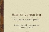 I Power Higher Computing Software Development High Level Language Constructs.