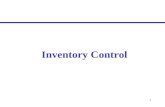 1 Inventory Control. 2  Week 1Introduction to Production Planning and Inventory Control  Week 2Inventory Control – Deterministic Demand  Week 3Inventory.