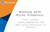Working with Niche Producers Pete Lammers lammersp@uwplatt.edu 2015 Swine Education In-Service.