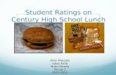 Student Ratings on Century High School Lunch Allen Maceda Isaac Avila Brian Pineda Period 2 2011-2012.