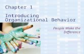 Chapter 1 Introducing Organizational Behavior People Make the Difference.