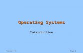 February 02Page 1 Operating Systems Introduction.