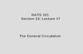 NATS 101 Section 13: Lecture 17 The General Circulation.