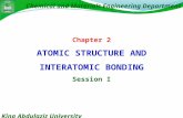 King Abdulaziz University Chemical and Materials Engineering Department Chapter 2 ATOMIC STRUCTURE AND INTERATOMIC BONDING Session I.