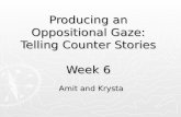 Producing an Oppositional Gaze: Telling Counter Stories Week 6 Amit and Krysta.