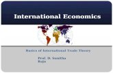 International Economics Prof. D. Sunitha Raju Basics of International Trade Theory.