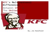 KFC’s Multinational Differences Between China & The United States By: Joe Hornfield &ShannynHyland.