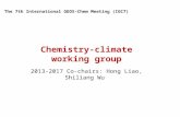 Chemistry-climate working group 2013-2017 Co-chairs: Hong Liao, Shiliang Wu The 7th International GEOS-Chem Meeting (IGC7)