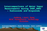 Intercomparisons of Water Vapor Measurements during IHOP_2002 – Radiosonde and Dropsonde Junhong (June) Wang NCAR Atmospheric Technology Division Acknowledgement: