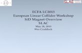 ECFA LC2013 European Linear Collider Workshop SiD Magnet Overview SLAC May 28, 2013 Wes Craddock