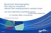07/10/2009 Session 3: Business Register as a source for further development of business demography statistics Business Demography: the way to measure where.