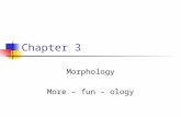 Chapter 3 Morphology More – fun – ology. Morph-Fun was very chalant, despite my efforts to appear gruntled and consolate. I was furling my wieldy umbrella…