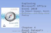 1 Exploring Microsoft Office Excel 2010 by Robert Grauer, Keith Mulbery, and Mary Anne Poatsy Chapter 4 Excel Datasets and Tables Copyright © 2011 Pearson.