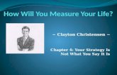 ~ Clayton Christensen ~ Chapter 4: Your Strategy Is Not What You Say It Is.